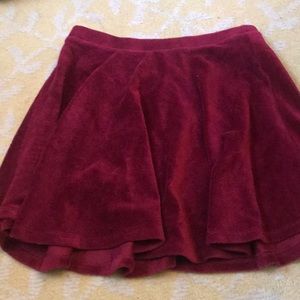 Forever 21 Girls Red Corduroy Skirt
